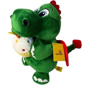 LEGOland Plush Green Dragon Birthday Ollie 87969 Cupcake Stuffed Animal Toy NWTs